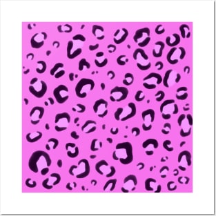 Hot Pink Leopard Print Pattern Posters and Art